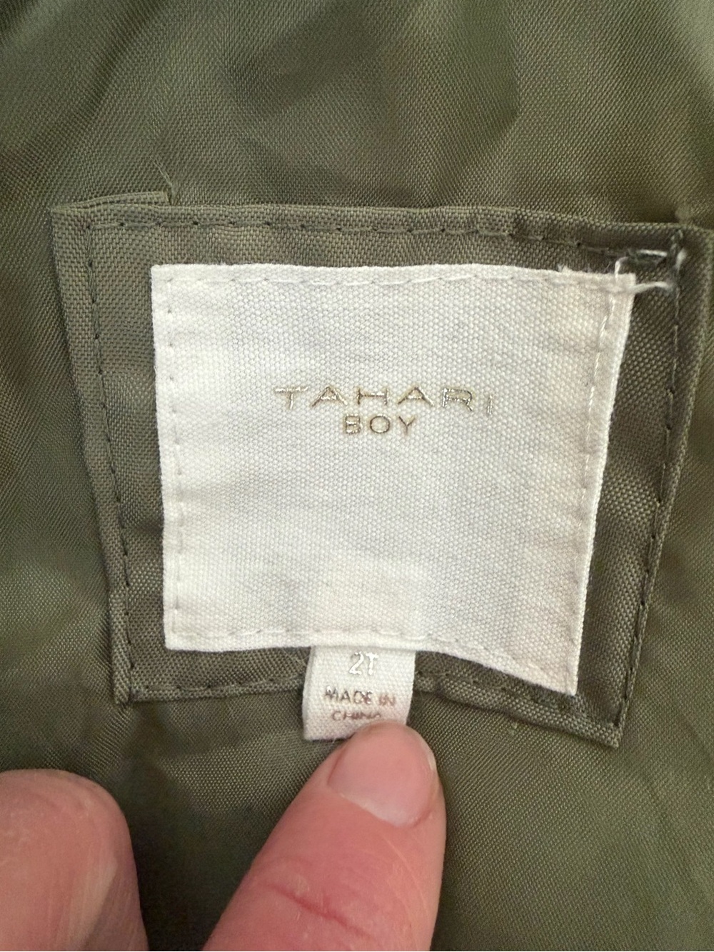 Tahari Boy Olive Green Jacket - Picture 3 of 8